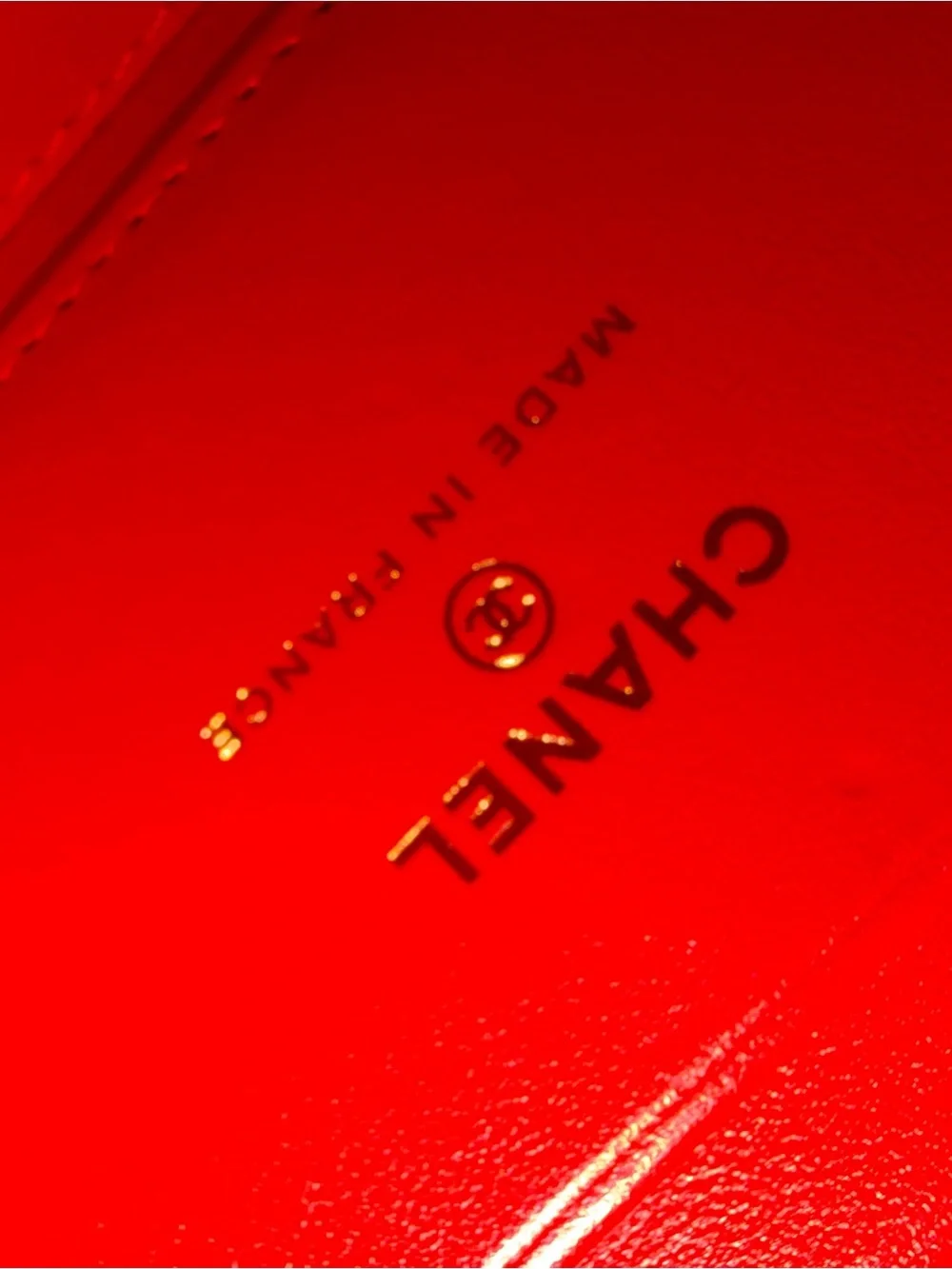 CHANEL Quilted Vanity Case in Bright Red with Gold Hardware